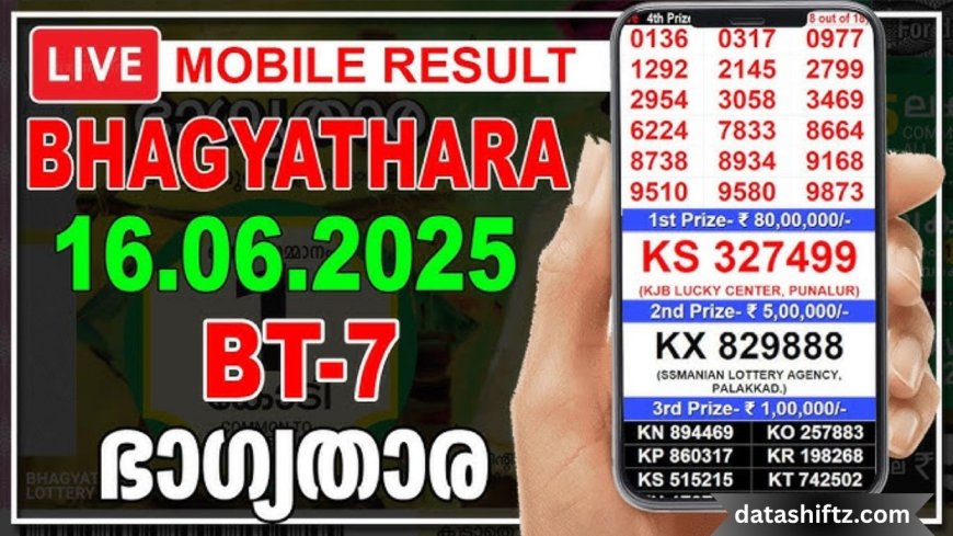 Bhagyathara BT-7 Lottery Result – June 16, 2025