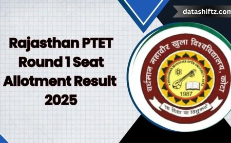 Rajasthan PTET Round 1 Seat Allotment Result 2025: ptetvmoukota2025