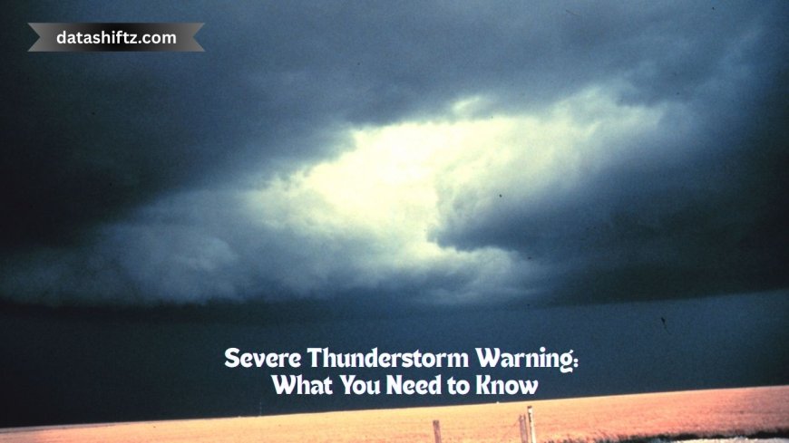 Severe Thunderstorm Warning: What You Need to Know